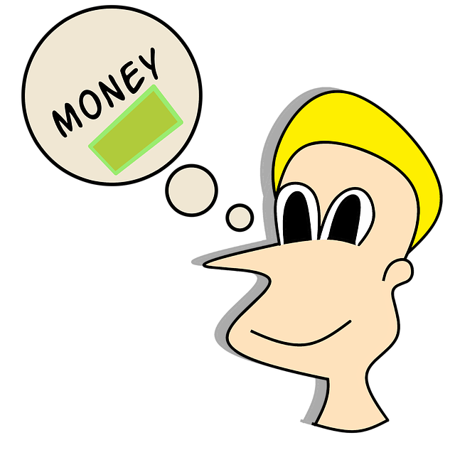 myšlenka na peníze, ilustrace